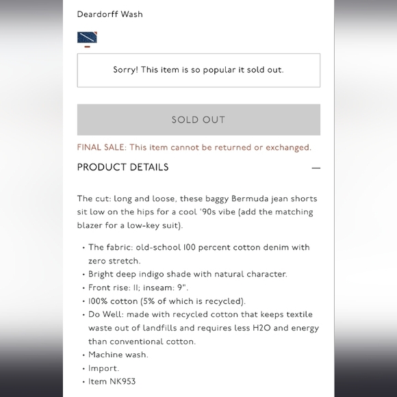 Madewell Bermuda Shorts In Deardorff Wash - Picture 2 of 14